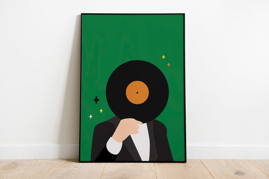 Vinyl Portrait | Record vintage poster | Unframed