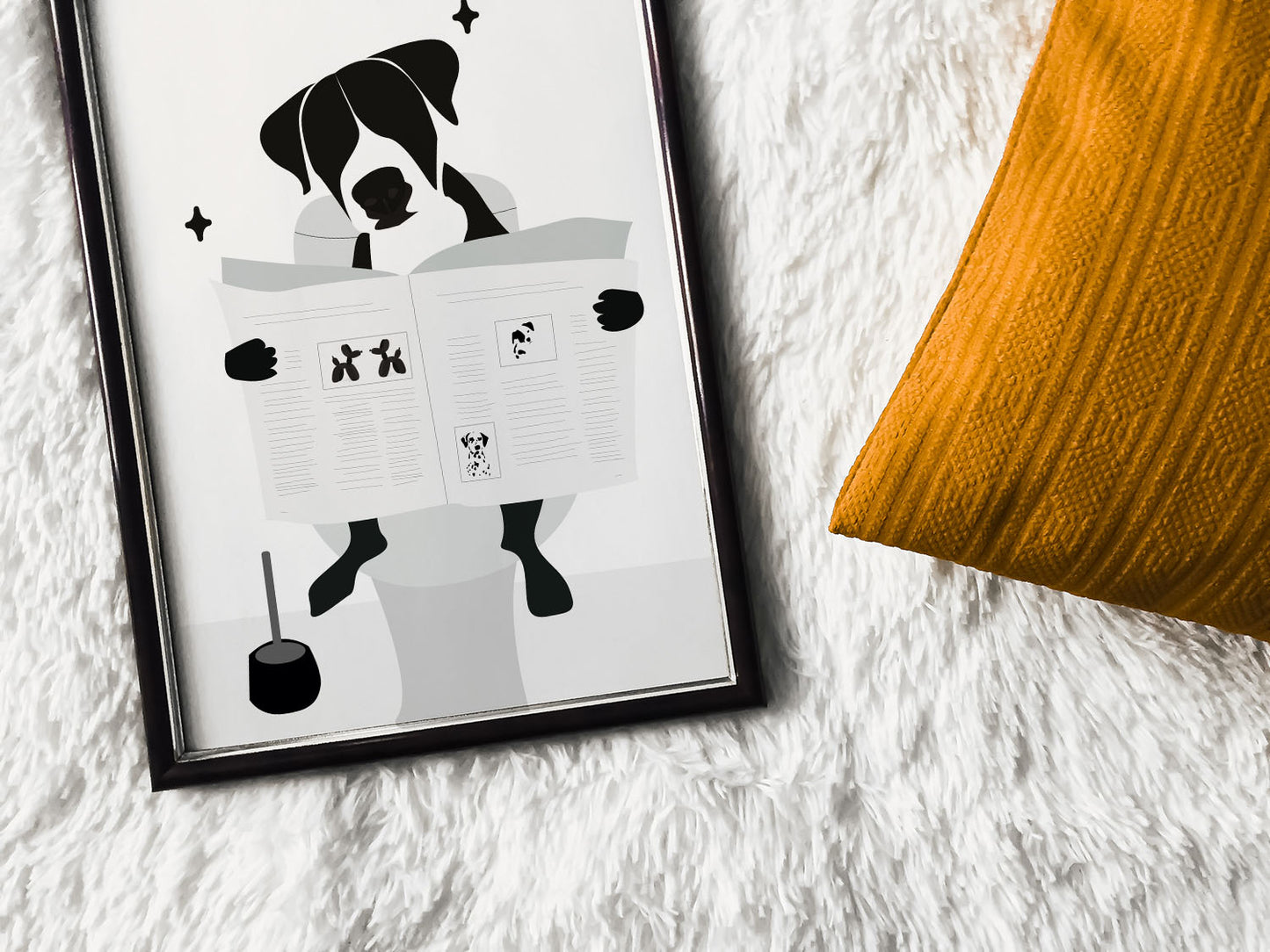 Dog's Private Reading Room | Unframed