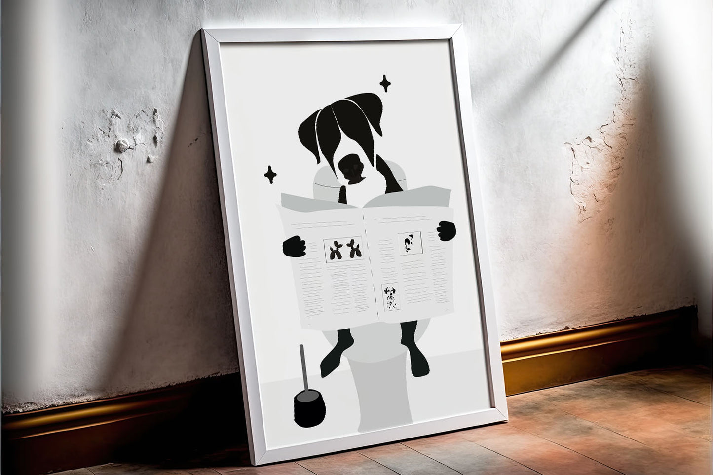 Dog's Private Reading Room | Unframed